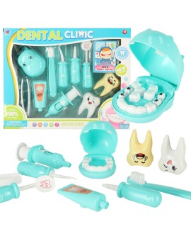 Dentysta zestaw lekarski hipopotam niebieski