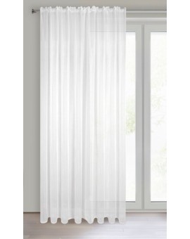 Firana biała z gładkiego matowego woalu 140x270 cm taśma LUCY Eurofirany | Time- 2