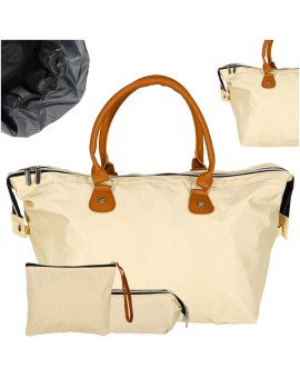 Torba podróżna wielofunkcyjna do wózka dla mamy zestaw beżowa