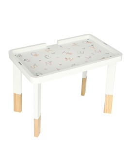 Tablica manipulacyjna LULILO LUDO stolik drewniany sensoryczny 2w1 różowy Kik Sp. z o. o. Sp. k. | Time- 2