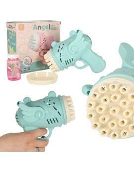 Pistolet do baniek mydlanych bańki mydlane ze skrzydłami niebieski