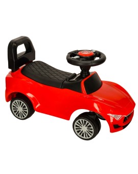 Jeździk pchacz samochód auto z dźwiękiem i światłami czerwony