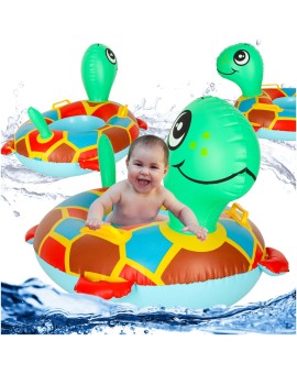 Kółko do pływania dla niemowląt koło pontonik dla dzieci dmuchany z siedziskiem materac żółw 15kg