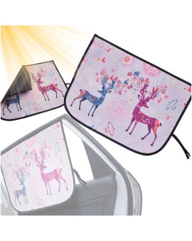 Osłona Zaslona szyby do auta kurtyna magnetyczna przeciwsłoneczna jelenie