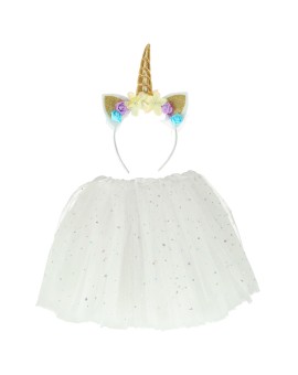 Kostium strój karnawałowy przebranie Jednorożec opaska + spódniczka tiulowa 3-6lat Kik Sp. z o. o. Sp. k. | Time- 2