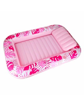 Materac dmuchany do pływania, leżak do opalania z poduszką 175cm różowy Kik Sp. z o. o. Sp. k. | Time- 2
