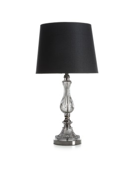 Lampa stołowa REMI z kryształową podstawą i matowym abażurem