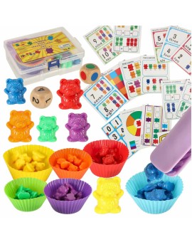 Misie edukacyjne gra nauka liczenia rozpoznawanie kolorów zestaw montessori rozwój zabawa 44el.