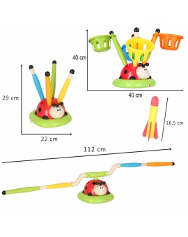 Gra zręcznościowa dla dzieci skakanka wyrzutnia rzut do celu biedronka 4w1 Kik Sp. z o. o. Sp. k. | Time- 2