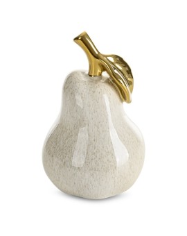 GRUSZKA- Figurka ceramiczna DARLA ze złotym akcentem