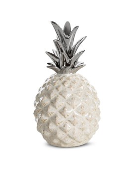 ANANAS- Figurka ceramiczna DARLA ze srebrnym akcentem