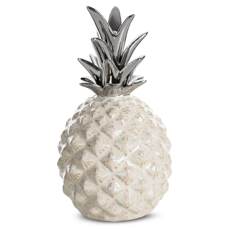 ANANAS- Figurka ceramiczna DARLA ze srebrnym akcentem