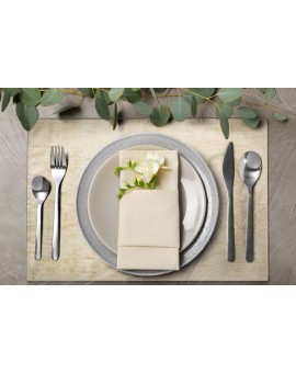 Komplet 4 szt. żakardowych serwet ALINA z subtelnym delikatnym wzorem przecierki