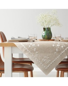 Obrus Adeline 85 X 85 Cm Beżowy