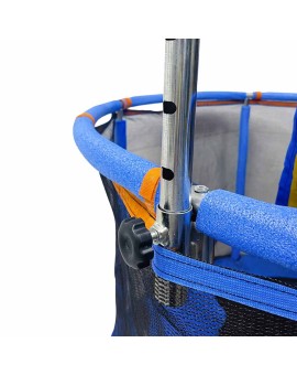 Trampolina dla dzieci ogrodowa siatka piłki koszykówka 155cm niebieska Kik Sp. z o. o. Sp. k. | Time- 2