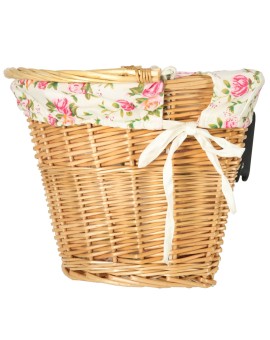 Koszyk rowerowy wiklinowy na rower RALLEX przedni pleciony click w kwiaty Kik Sp. z o. o. Sp. k. | Time- 2