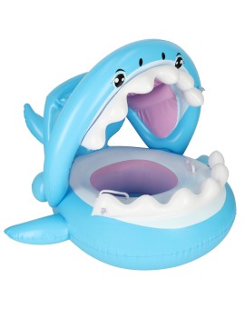 Kółko do pływania koło dmuchane dla niemowląt pontonik dla dzieci z siedziskiem z daszkiem rekin 23kg Kik Sp. z o. o. Sp. k. | T