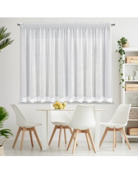 Firana Gotowa Kaja Na Taśmie 350 X 155 Cm Biały