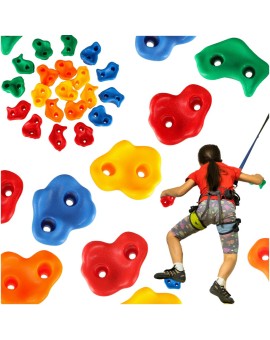 Kamienie wspinaczkowe uchwyty do wspinaczki dla dzieci kolorowe 20 szt + śruby