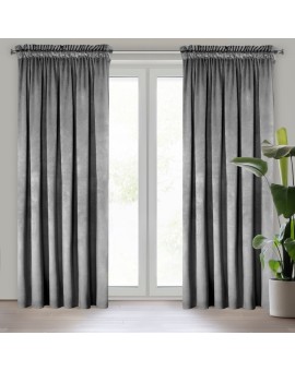 Zasłona Gotowa D91 Rosa Na Taśmie 135 X 300 Cm Stalowy