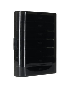 Pojemnik organizer na tabletki leki czarny Kik Sp. z o. o. Sp. k. | Time- 2