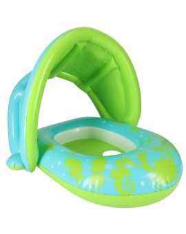 Kółko do pływania koło dmuchane dla niemowląt pontonik z daszkiem BESTWAY 34091 zielone Kik Sp. z o. o. Sp. k. | Time- 2