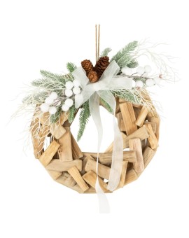 Wianek świąteczny dekoracyjny w stylu boho
