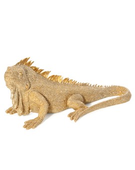 IGUANA- figurka dekoracyjna ELDO 2 o drobnym strukturalnym wzorze