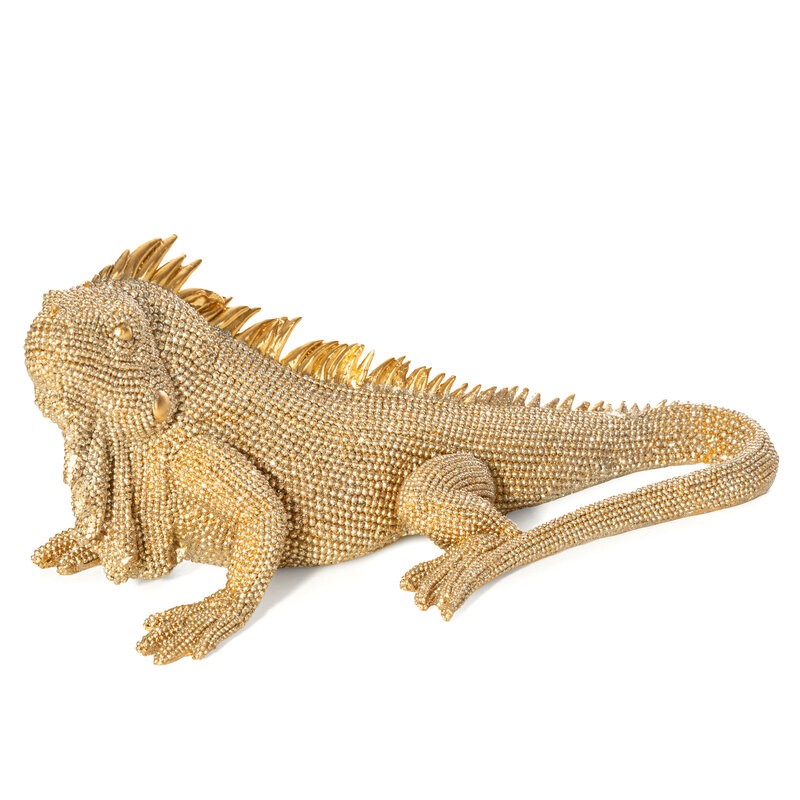 IGUANA- figurka dekoracyjna ELDO 2 o drobnym strukturalnym wzorze