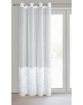 Firana biała zdobiona błyszczącą nicią 140x250 cm przelotka MARGARET 6 Eurofirany | Time- 2