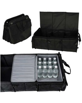 Organizer do bagażnika kufer do samochodu z chłodzeniem 3 komory z torbą termiczną XXL 37x75x32cm