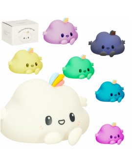 Lampka nocna dla dzieci silikonowa dotykowa miękka LED biała RGB chmurka