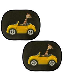 Kurtyna statyczna przeciwsłoneczna osłona okna samochodu żyrafa zestaw 2 szt.