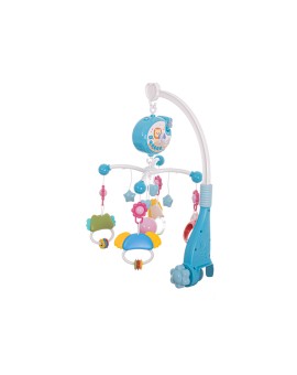 Karuzela projektor gwiazd do łóżeczka kołysanki niebieska z pilotem Kik Sp. z o. o. Sp. k. | Time- 2