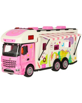 Kamper zdalnie sterowany na pilota samochód kempingowy auto 2,4GHz dźwięki światła akcesoria różowy Kik Sp. z o. o. Sp. k. | Tim