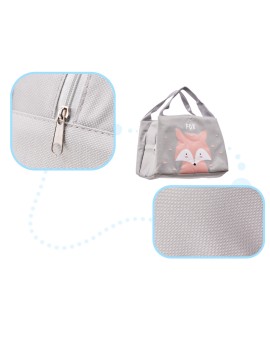 Torba termiczna na lunch jedzenie śniadaniowa izolacyjna lis różowy Kik Sp. z o. o. Sp. k. | Time- 2