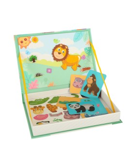 Książeczka magnetyczna układanka puzzle na magnes zwierzęta safari 47el. Kik Sp. z o. o. Sp. k. | Time- 2