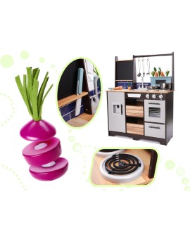 Kuchnia dla dzieci drewniana MDF z akcesoriami LOFT XXL 96cm Kik Sp. z o. o. Sp. k. | Time- 2