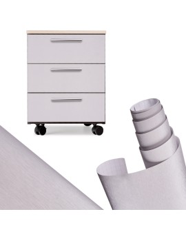 Folia okleina rolka aluminium imitująca stal metalic szczotkowana srebrna 1,52x30m