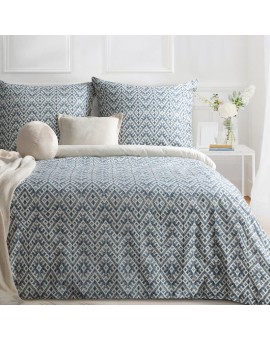 Komplet Pościeli Satynowej Spring 98 140 X 200 Cm Granatowy