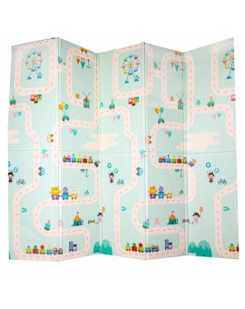 Mata edukacyjna piankowa dwustronna składana pandy ulica 180 x 200cm