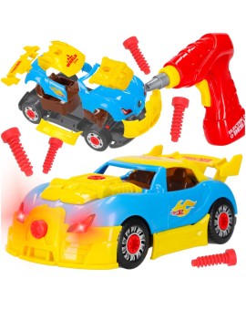 Samochód sportowy do rozkręcania konstrukcyjny do tuningu światło dźwięk