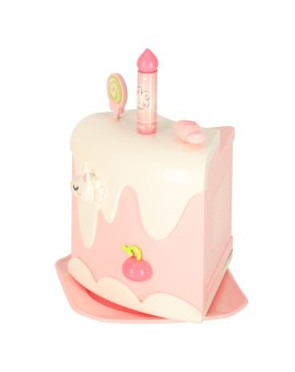 Tort urodzinowy piętrowy do krojenia na rzepy muzyka światła kuchnia 16 elementów różowy Kik Sp. z o. o. Sp. k. | Time- 2