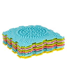Mata sensoryczna puzzle montessori do masażu stóp 8 elementów pastelowe Kik Sp. z o. o. Sp. k. | Time- 2