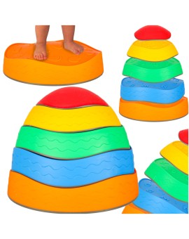 Ścieżka sensoryczna kamienie rzeczne do treningu równowagi podłoga to lawa gra 5szt