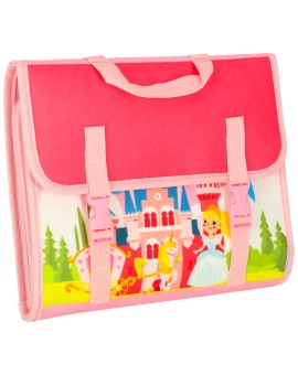 Tablica manipulacyjna sensoryczna montessori walizka plecak różowy Kik Sp. z o. o. Sp. k. | Time- 2
