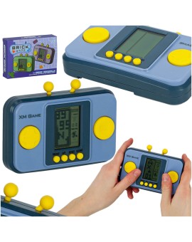 Gra zręcznościowa elektroniczna konsola retro gierka przenośna kieszonkowa niebieska