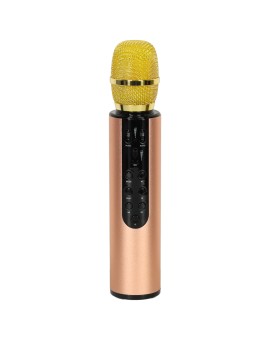 Mikrofon bezprzewodowy karaoke dla dzieci głośnik Bluetooth 2000mAh karta SD USB wysoka jakość złoty Kik Sp. z o. o. Sp. k. | Ti