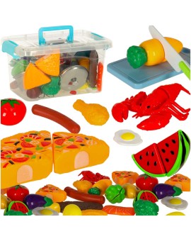 Zestaw Warzyw i Owoców do Krojenia 36 el. z Akcesoriami – Kreatywna Zabawa w Gotowanie