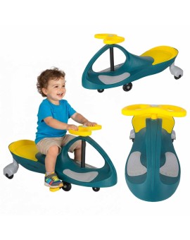 Jeździk grawitacyjny świecące koła LED butelkowy żółty